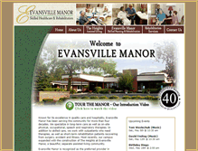 Tablet Screenshot of evansvillemanor.com